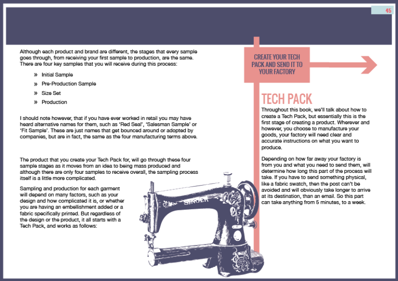 Tech Packs for Fashion E-Book. EBook on how to create technical packs for factories and garment production